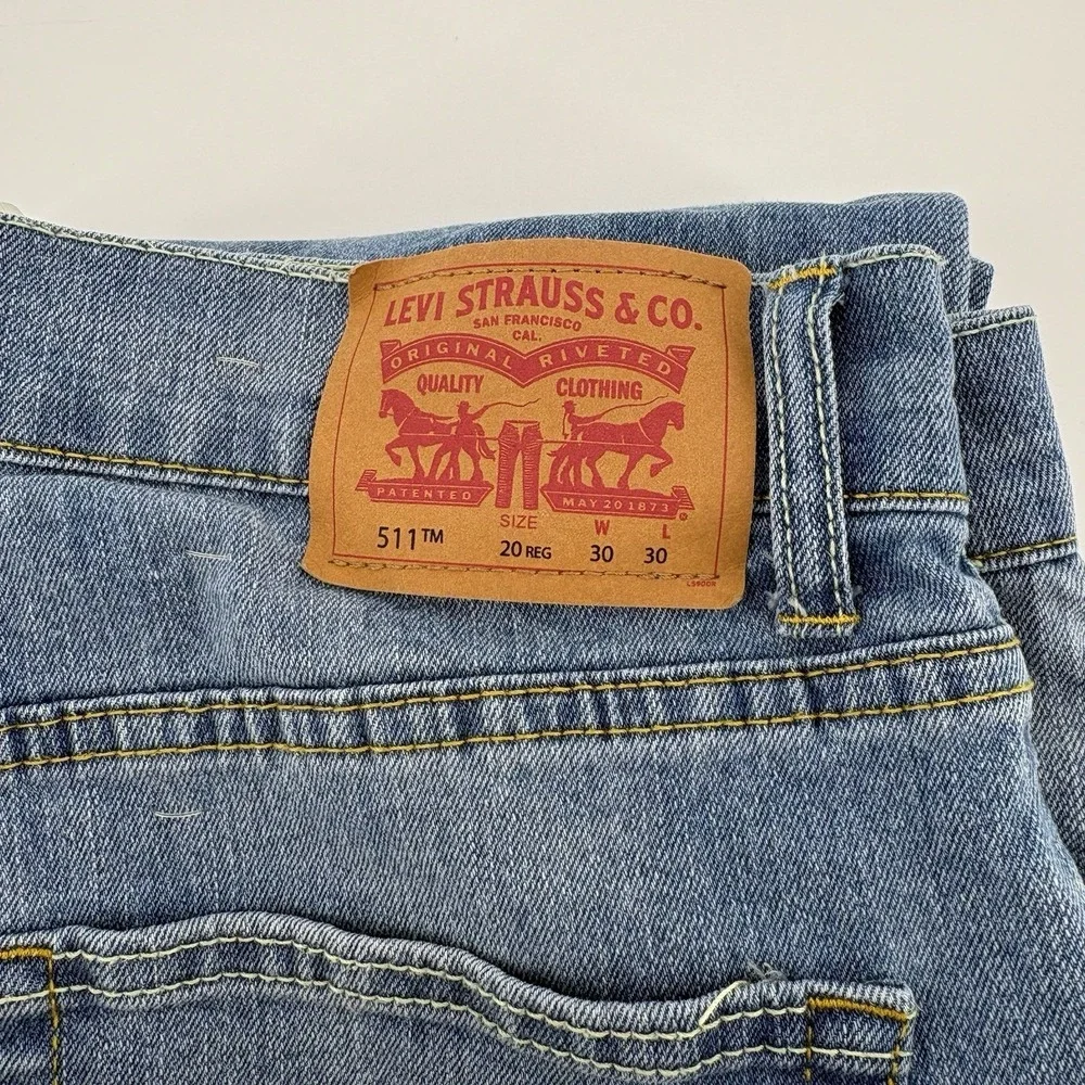Levi's 511 Jeans Boys 20 Regular 31x30‎ Slim Fit Denim